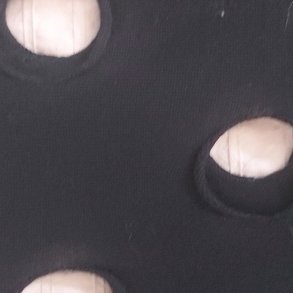 Simone Rocha Merino Wool Sweater/Black/Holes/Stretchy/Size M/Desgner - Picture 3 of 5